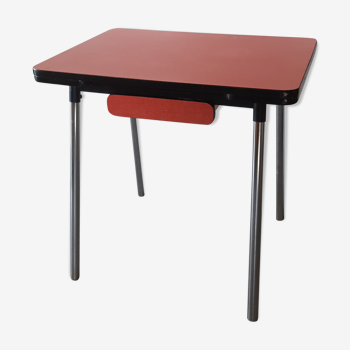 Red formica table