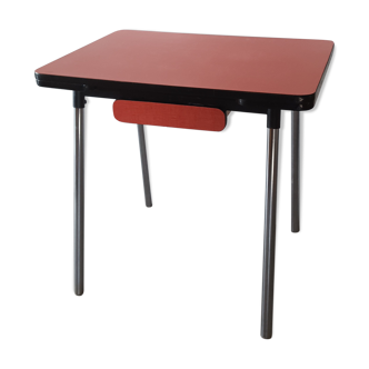 Red formica table
