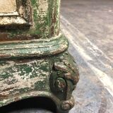 Old wooden dresser, aged green patina