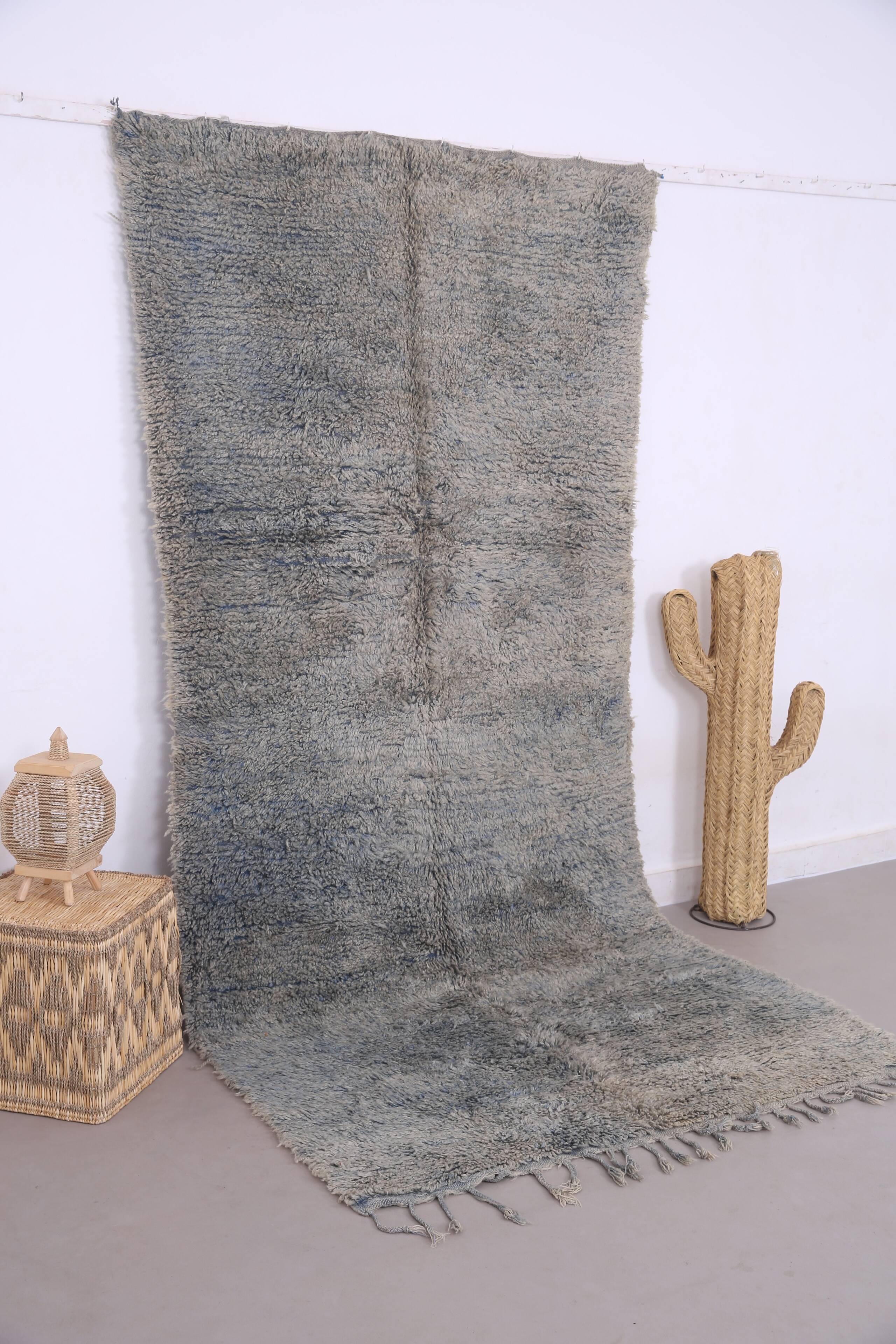 Pale Vintage Moroccan Rug 137 x 295 cm - Berber Wool Rug - Handmade Rug