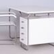 Czech Bauhaus Writing Desk with Chair in Chrome and Lacquered Wood, 1930s, Set of 2