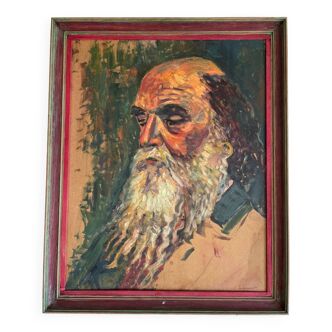 Old man painting