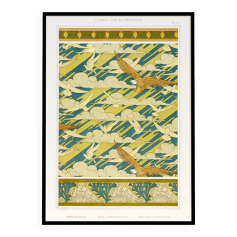 Poster “Eagles and Pigeons”, after an Art Nouveau lithograph from 1897