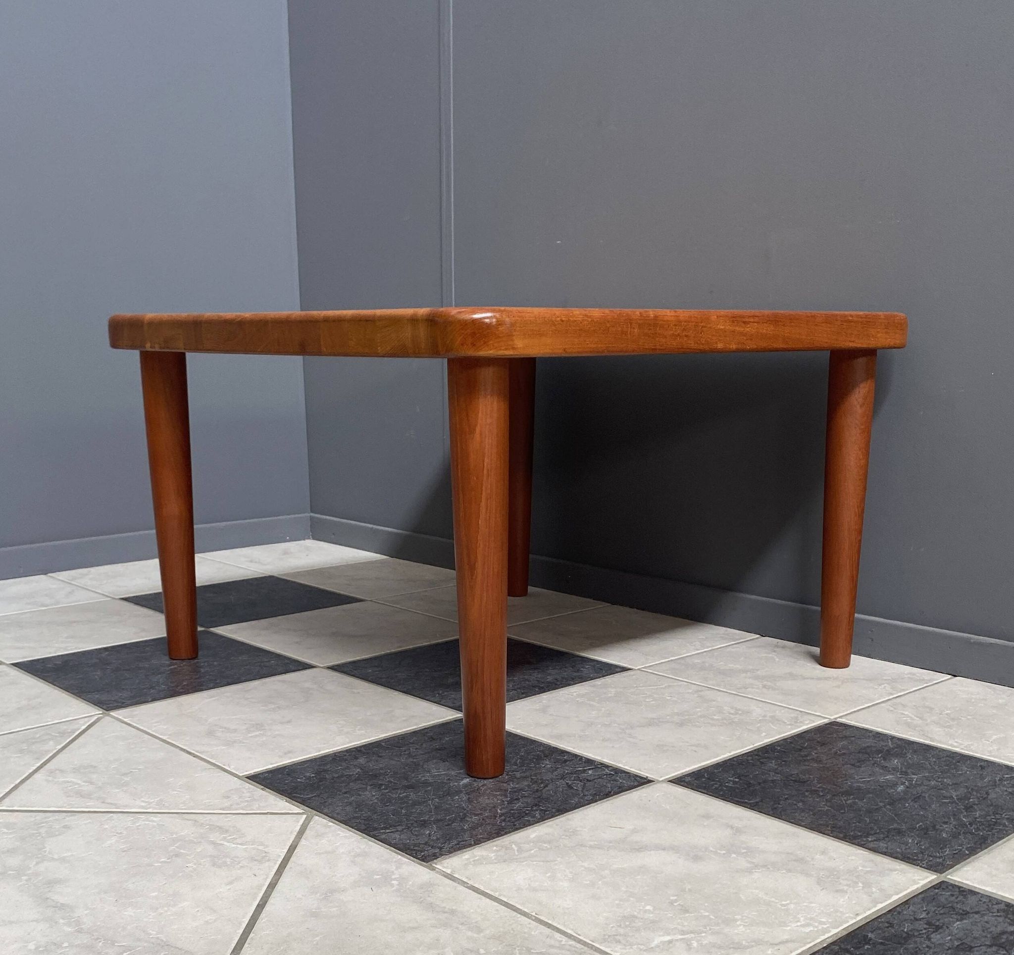 Square Glostup Denmark teak table 1970s
