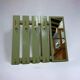 Vintage mint green coat rack with mirror