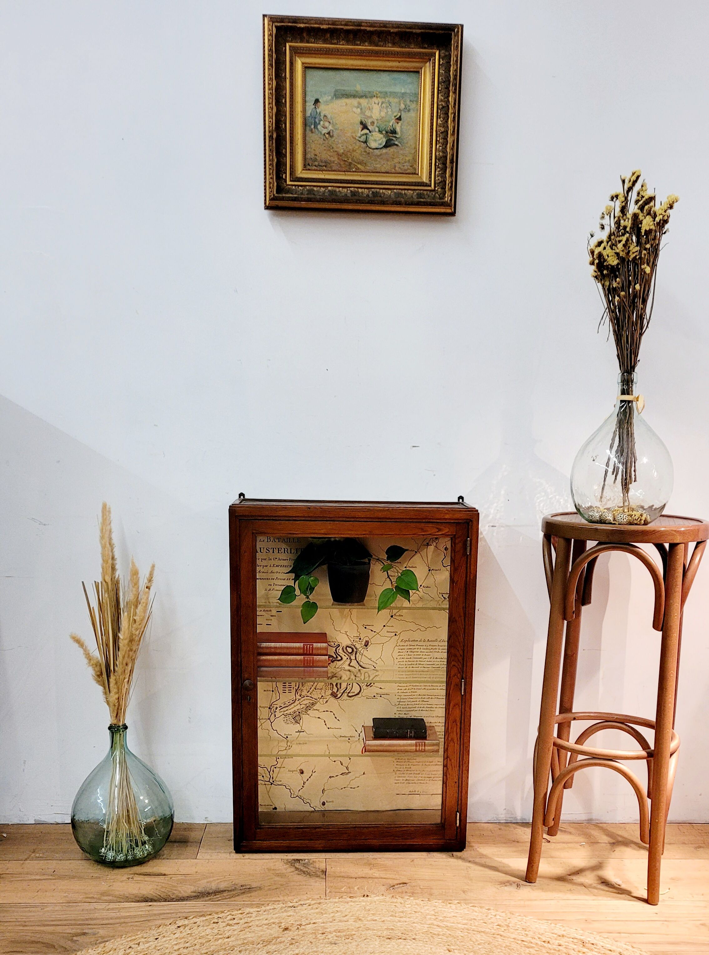 Wooden wall display case