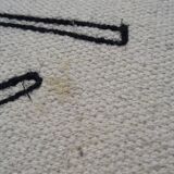 Woven cotton carpet embroidered patterns ethnic Berber style 249 x 156
