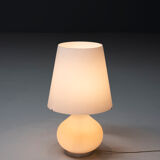 Floor lamp in white opaline glass, 1970's, italy