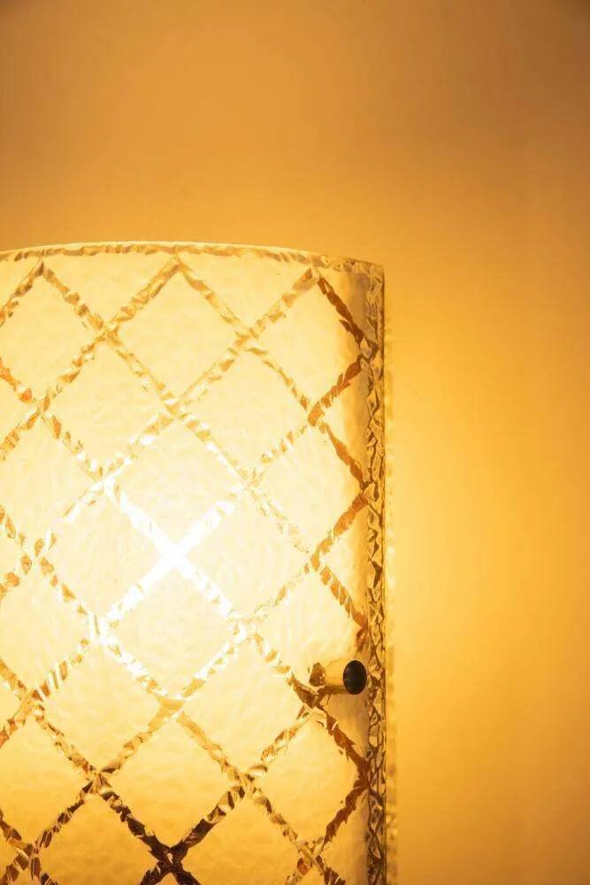Vintage 1960s wall light, milk glass and bohemian teak.