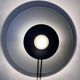 Vintage wall lamp, aluminum and sandblasted glass, Italy 1980