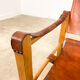 Vintage danish design cognac leather safari chair