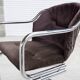 Pair of vintage Rinaldi style chrome chairs