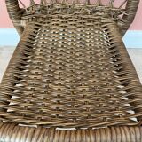 Small children's chair in beige scoubidou.