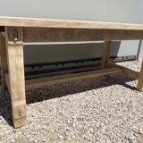 Stripped farmhouse table extensions to 255 cm