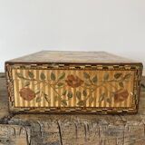 Jewellery box, secrets, straw marquetry and oriental patterns.