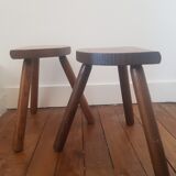 Set of 2 tripod stools
