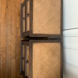 Tables de chevet - Bois exotique et rotin