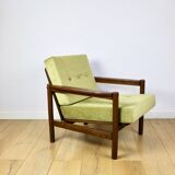 Wooden armchair designed by Z. Baczyk brown vintage olive - 3 pieces available