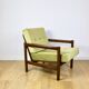 Fauteuil en bois conçu par Z. Baczyk marron vintage olive - 3 pièces disponibles