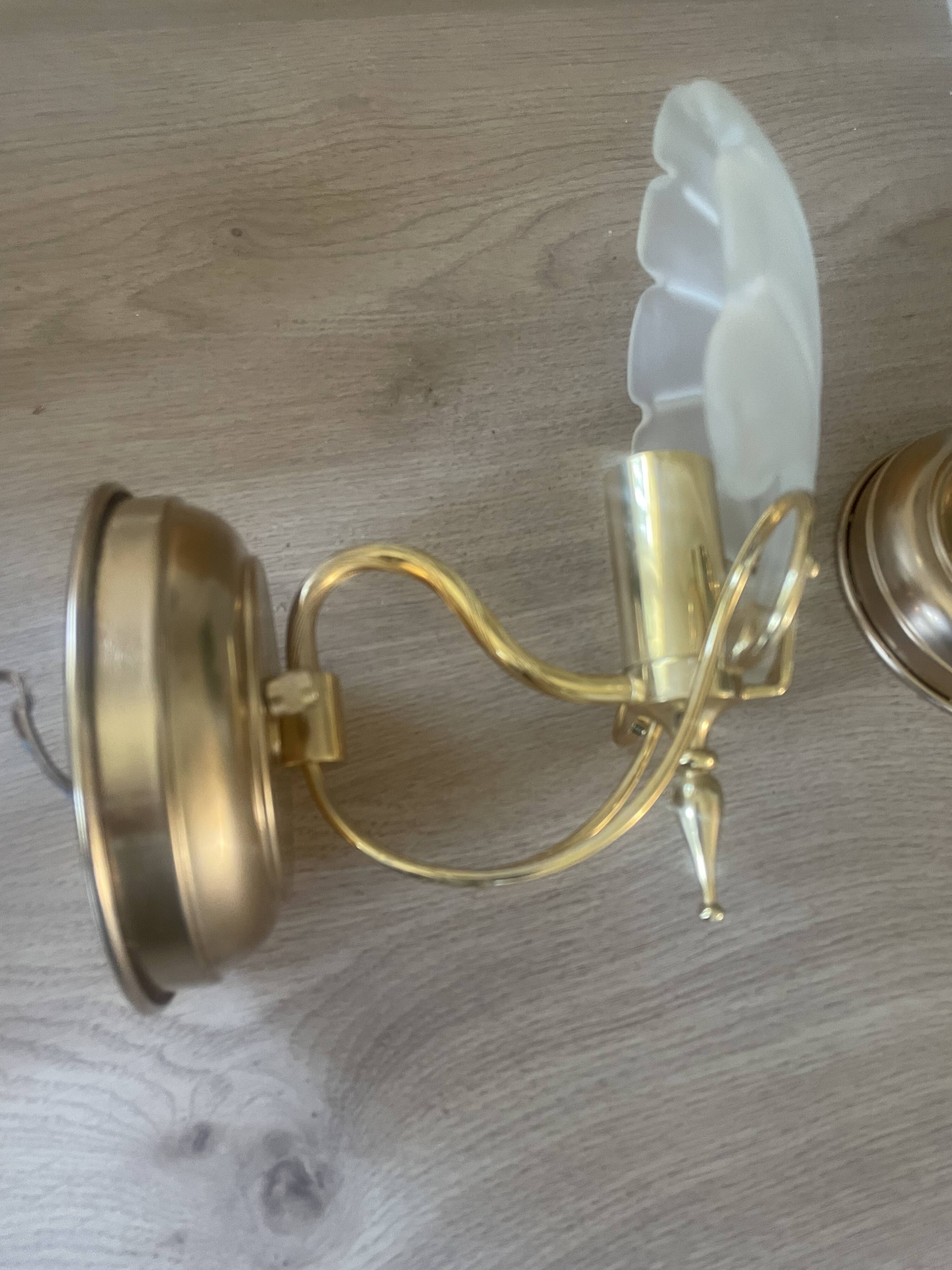 Pair of vintage shell wall lights
