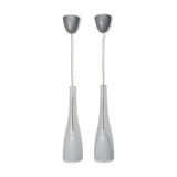 Pair of IKEA klockspel pendant lamps from 1980, cleaned and working