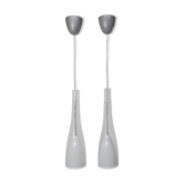 Pair of IKEA klockspel pendant lamps from 1980, cleaned and working