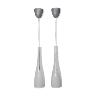 Pair of IKEA klockspel pendant lamps from 1980, cleaned and working
