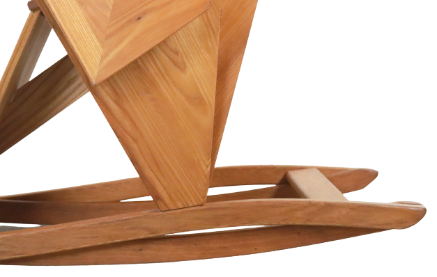 Sculptural rocking chair origami bird