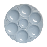 4 plates with blue oyster Sarreguemines