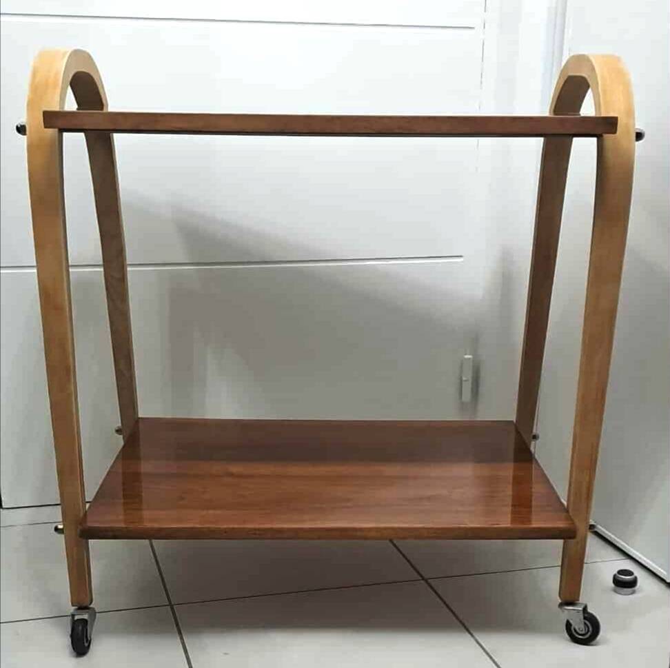 Vintage rolling serving cart