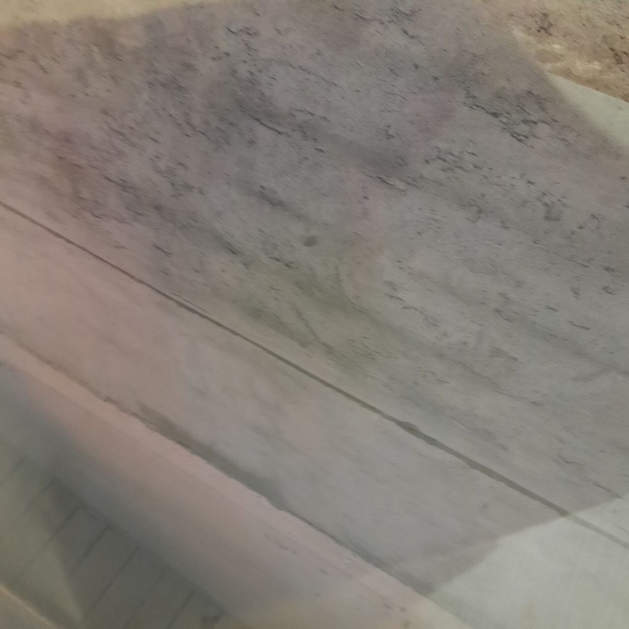 Coffee table with tray - travertine and glass - vintage.