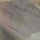 Coffee table with tray - travertine and glass - vintage.