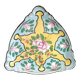 Ceramic catchall with floral Art Deco Aladdin design