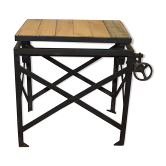 Cast iron industrial table and oak top