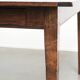 Old square oak dining table from the mid-20th century with 2 drawers