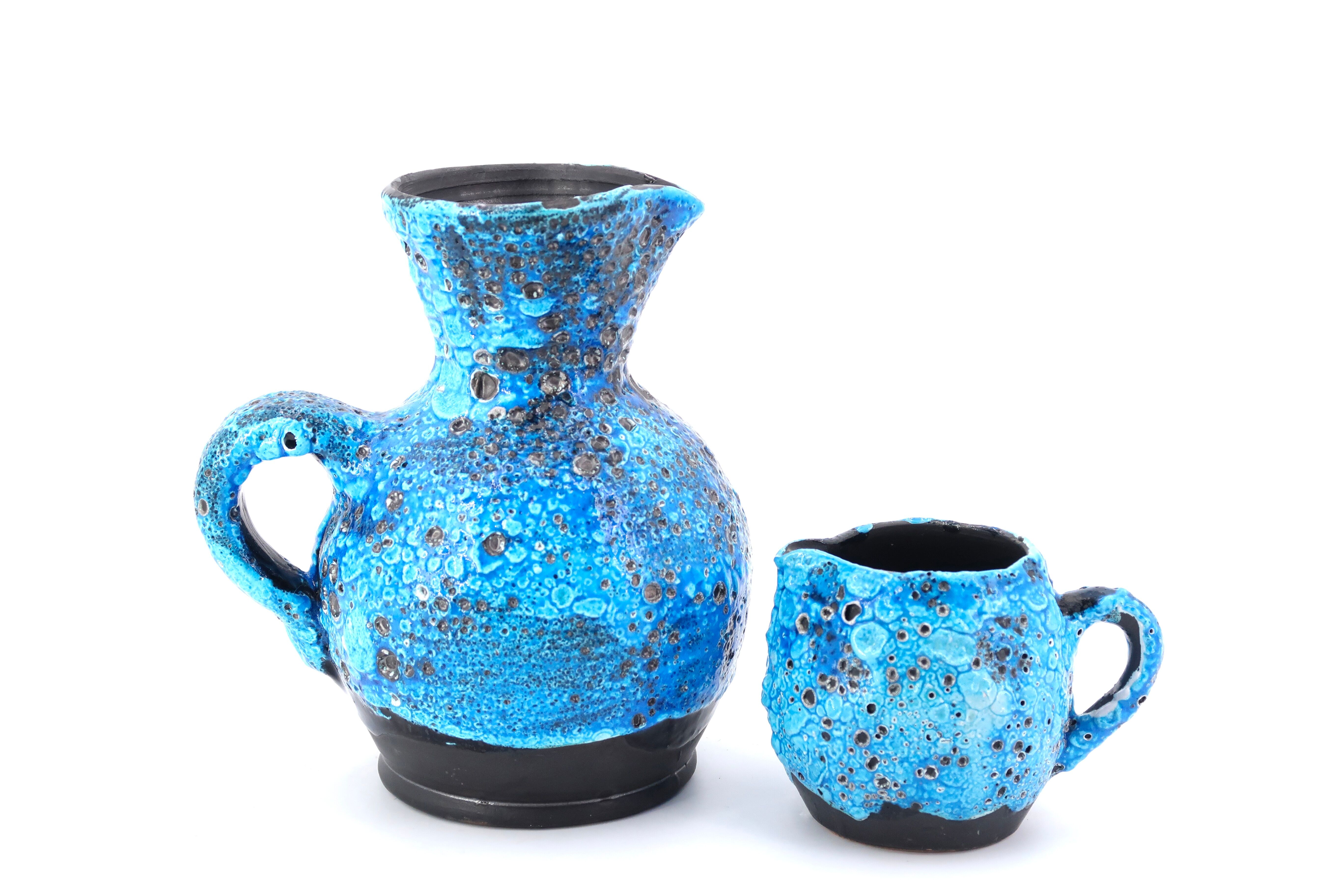 Emaux des glaciers ceramic milk jug, Atelier du Cyclops