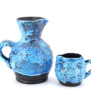 Pot à lait en céramique Emaux des glaciers, Atelier du Cyclope