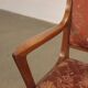 Vintage armchair in mahogany and fabric, design, Italy, 1950s