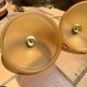 Suspension duo frosted glass orange and golden electricity new