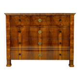 Grande commode Biedermeier en placage de noyer 1820-1840