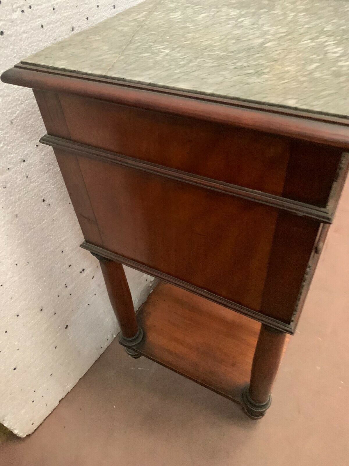 Empire style mahogany bedside table