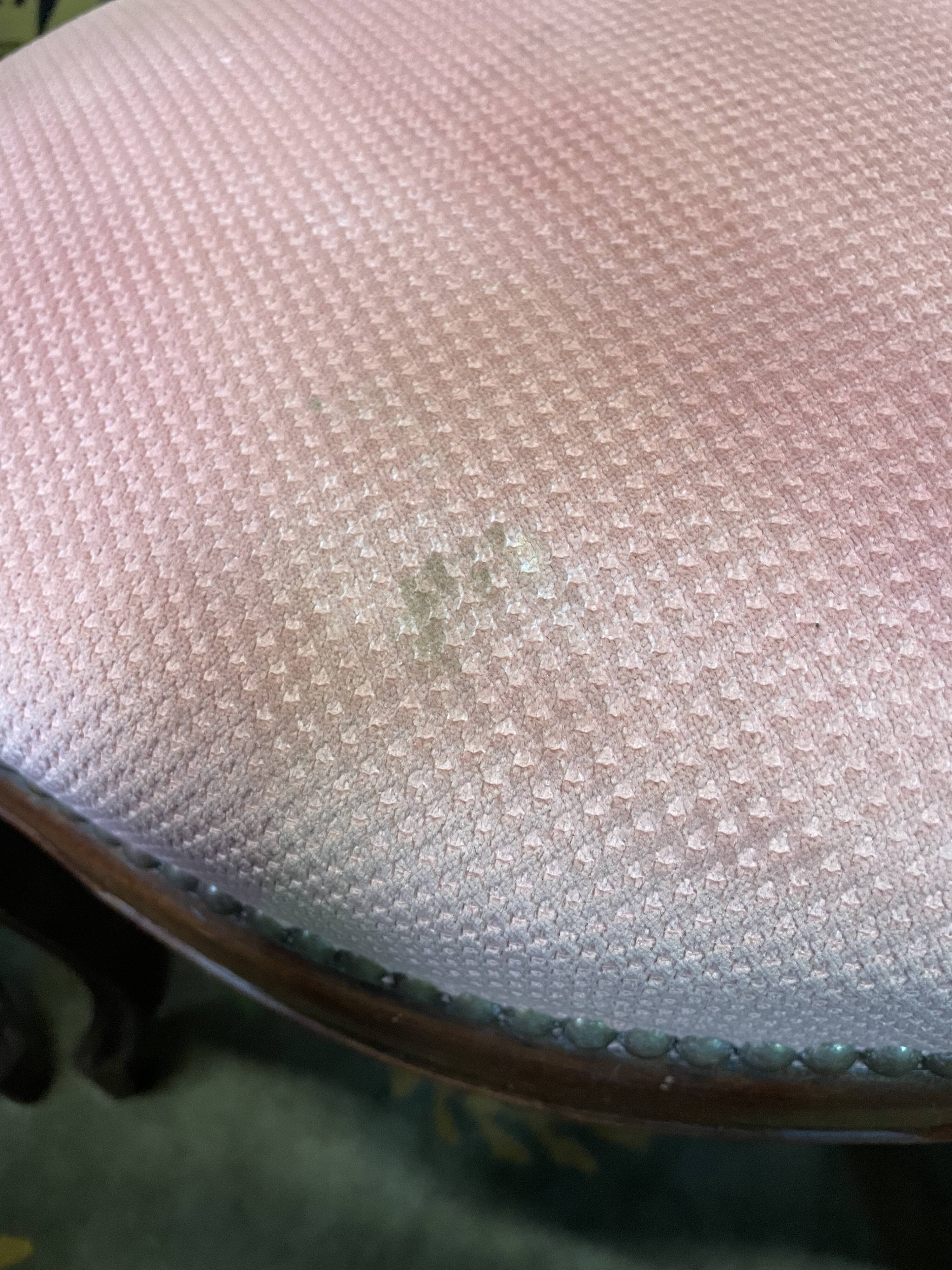 Suite of 6 Louis Philippe pink velvet chairs