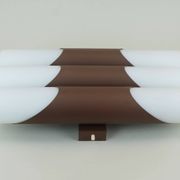 Wall lamp design klaus link for neuhaus-leuchten 1960s metal satin glass