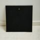 Round mirror with a square brushed aluminium frame, 1970-1980.