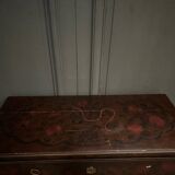 Chinese lacquer chest of drawers decorated with dragon late 19th century