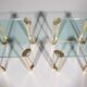 Peter Ghyczy high-gloss brass T24 side tables, 1970s (40x40x45)