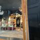 Napoleon iii period fireplace mirror in golden wood with putti decor - 19th century