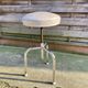 Stool tripod swivel workshop height adjustable skai & chrome vintage 60s