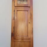 Encoignure armoire d'angle vitré en merisier ancienne 1900s