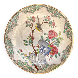 Assiette en émaux cloisonnés et bronze, Chine XVIIIème